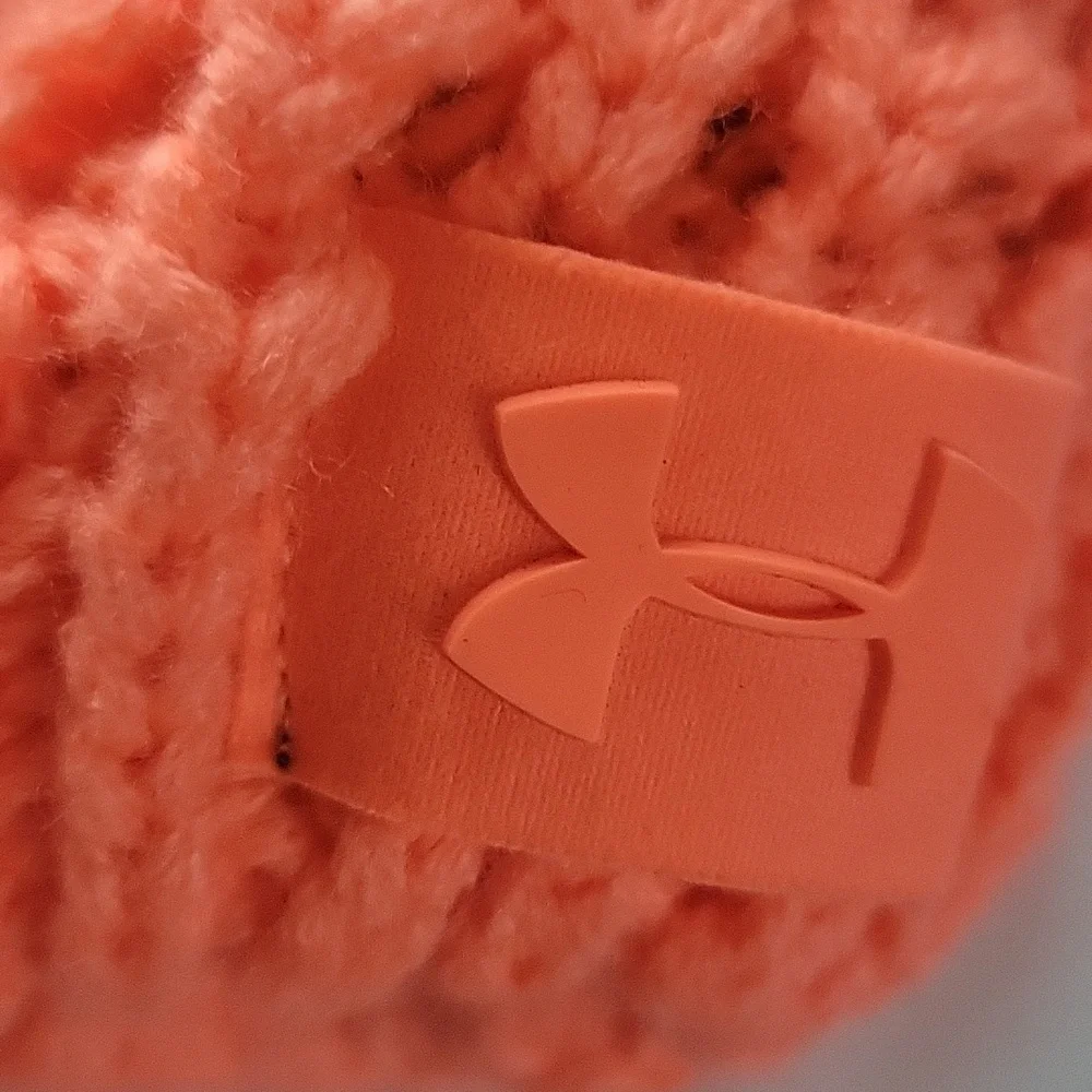 Under Armour Vibrant Orange Kids Pom-Pom Beanie